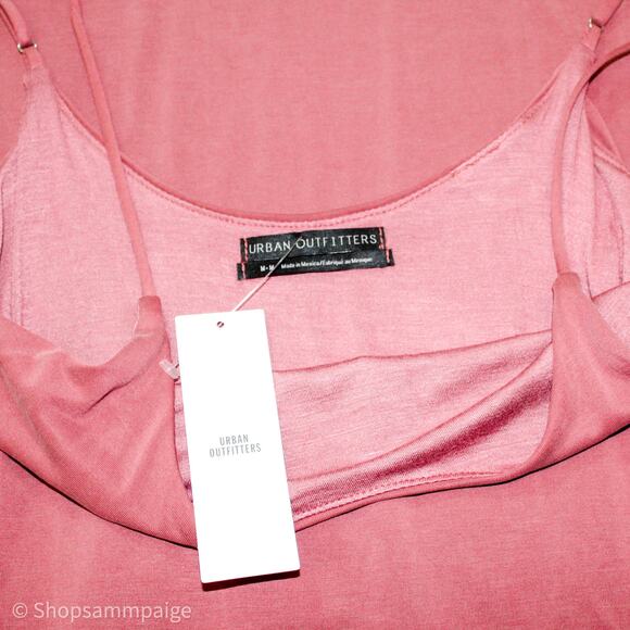 UO Bilboa Cupro Side-Slit Slip Dress Maroon M NWT - Picture 2 of 11